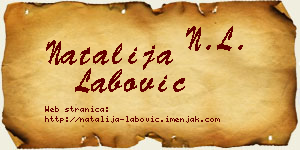 Natalija Labović vizit kartica